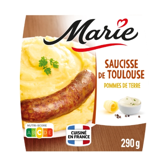Plat cuisiné saucisse/purée pommes de terre MARIE