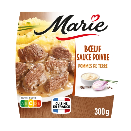 Plat Cuisiné Emincés de Bœuf Sauce au Poivre MARIE