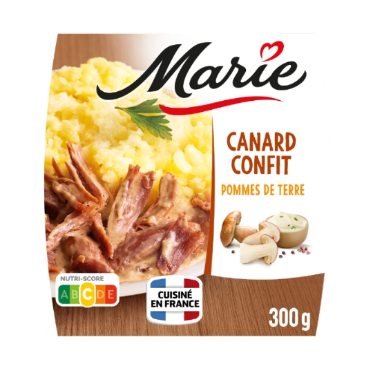 Plat Cuisiné Canard Confit et Ecrasé de Pommes de Terre MARIE