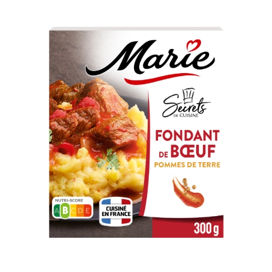 Plat cuisiné boeuf et pomme de terre écrasée MARIE