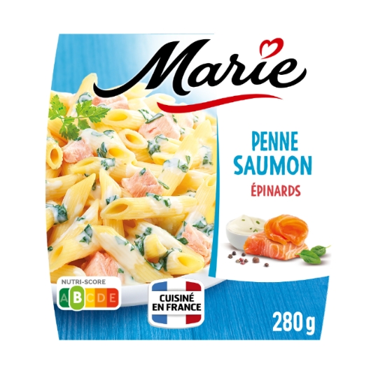 Plat cuisiné Penne saumon/épinards MARIE