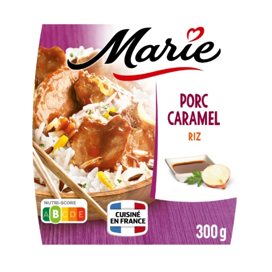 Plat cuisiné porc caramel/riz MARIE
