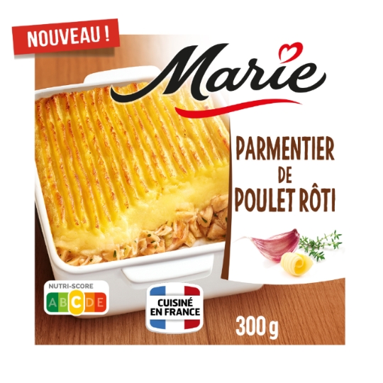 Parmentier de poulet rôti pureé au beurre MARIE