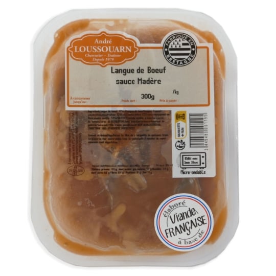 Plat cuisiné langue bœuf/Madère ANDRE LOUSSOUARN