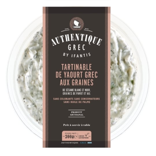 Tartinable de Yaourt Grec aux Graines AUTHENTIQUE GREC BY IFANTIS