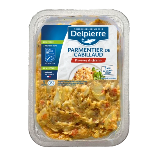Parmentier de Cabillaud Poivrons & Chorizo DELPIERRE