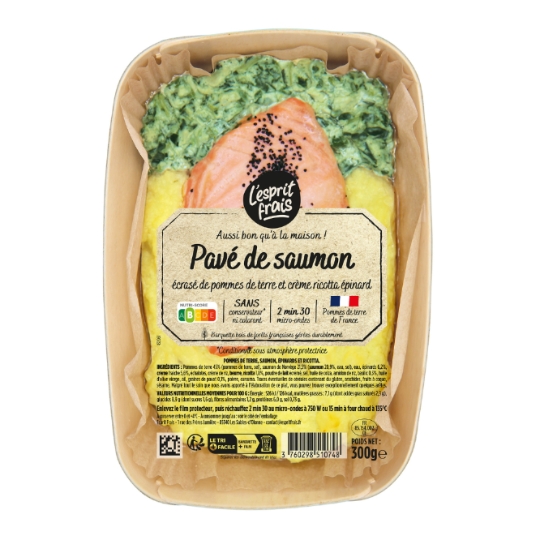 Saumon écrasé de pommes de terre épinard ESPRIT FRAIS