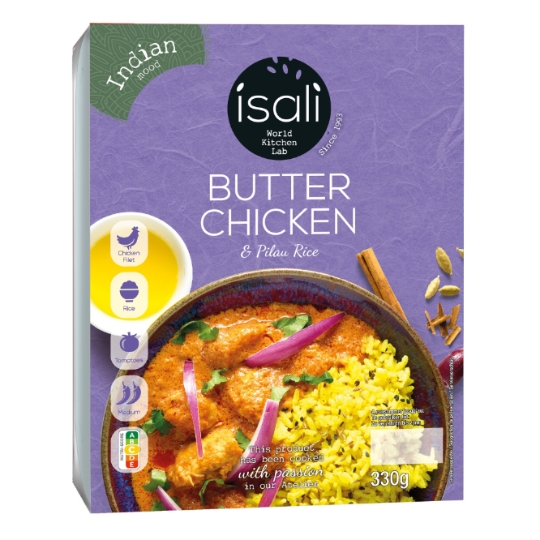 Plat Cuisiné Butter Chicken & Riz Pilau, Recette Indienne ISALI