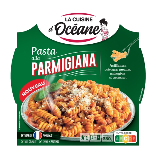 Pasta all' PARMIGIANA Fusili Sauce Crémeuse, Tomates, Aubergines et Parmesan LA CUISINE D'OCEANE