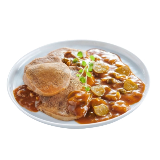 Langue de Boeuf à la Sauce Piquante LA PORTION DE 250G