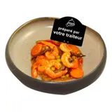 Plat Cuisiné Crevettes Sauce Piquante et Légumes LECHEF
