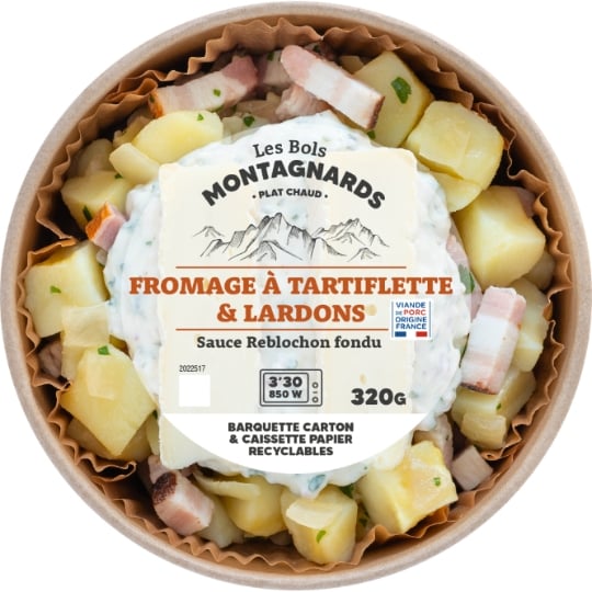 Plat cuisiné fromage à tartiflette et lardons sauce reblochon fondu MIX BUFFET