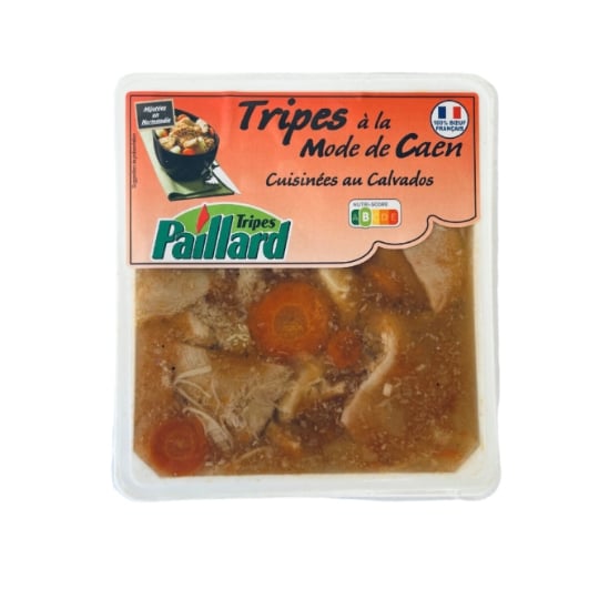 Plat cuisiné tripes mode de Caen PAILLARD