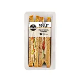 Sandwich sauce Caesar, poulet rôti et crudités. CARREFOUR