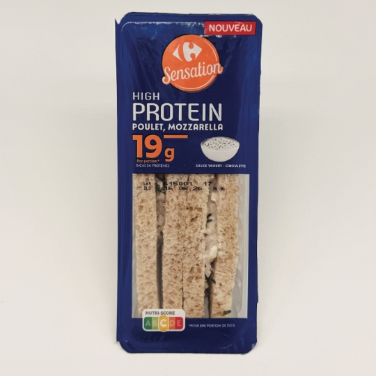 Sandwich au pain de mie à la farine complète de blé et High Protein CARREFOUR SENSATION