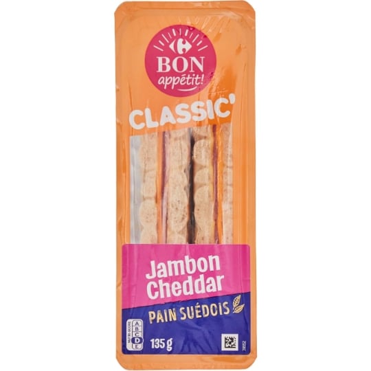 Sandwich jambon cheddar CARREFOUR BON APPETIT !