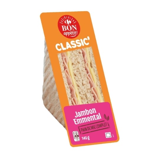 Sandwich jambon emmental CARREFOUR BON APPETIT !