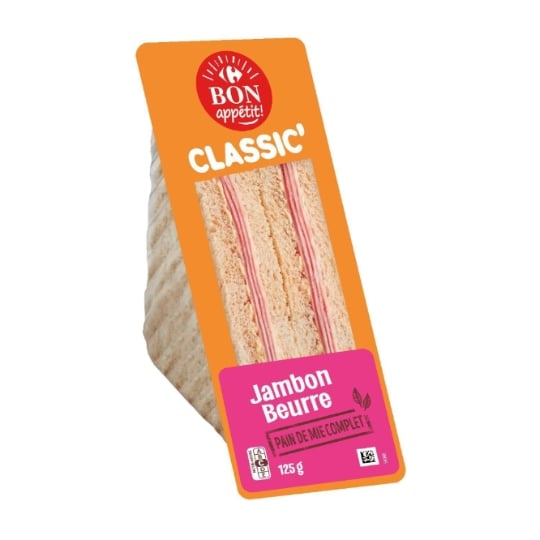 Sandwich jambon beurre CARREFOUR BON APPETIT !