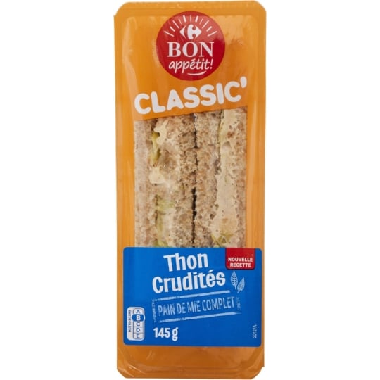Sandwich thon crudités CARREFOUR BON APPETIT !