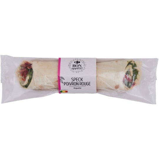Wrap speck poivron roquette CARREFOUR BON APPETIT !