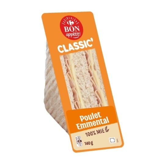 Sandwich poulet emmental CARREFOUR BON APPETIT !