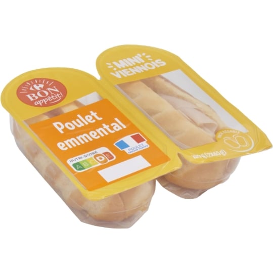 Sandwich mini viennois poulet emmental CARREFOUR BON APPETIT !