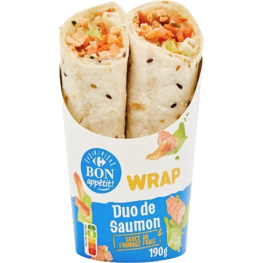 Wrap duo de saumon CARREFOUR BON APPETIT !