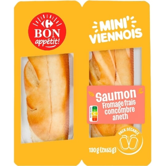 Sandwich saumon fromage frais CARREFOUR BON APPETIT !
