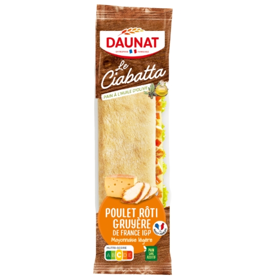 Sandwich Ciabatta poulet rôti DAUNAT