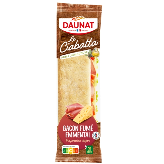 Sandwich Ciabatta bacon Emmental DAUNAT