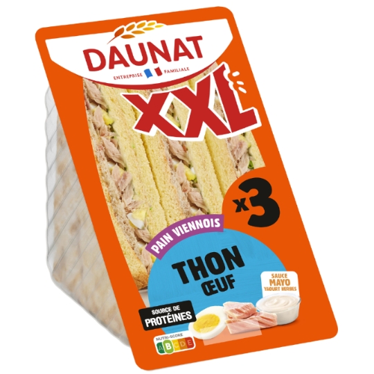 Sandwich Pain Viennois Thon Œuf XXL DAUNAT