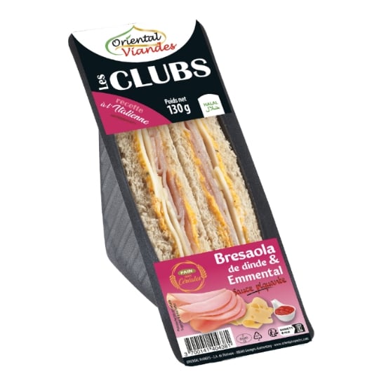 Club Bresaola de Dinde & Emmental Sauce Piquante Halal LES CLUBS