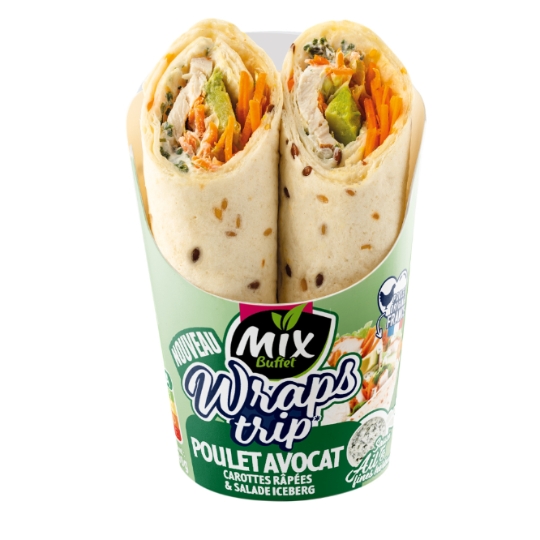 Wrap Poulet Avocat Carottes Râpées & Salade Iceberg MIX BUFFET