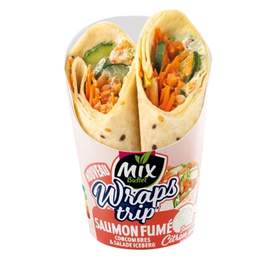 Wrap Saumon Fumé Concombres & Salade Iceberg MIX BUFFET