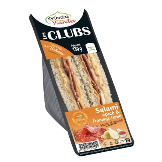 Sandwich salami épicé et fromage fumé ORIENTAL VIANDES