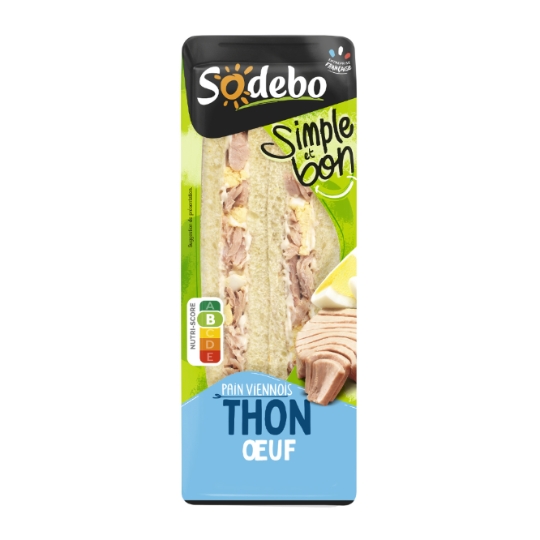 Sandwich club Pain Viennois Thon Oeuf SODEBO