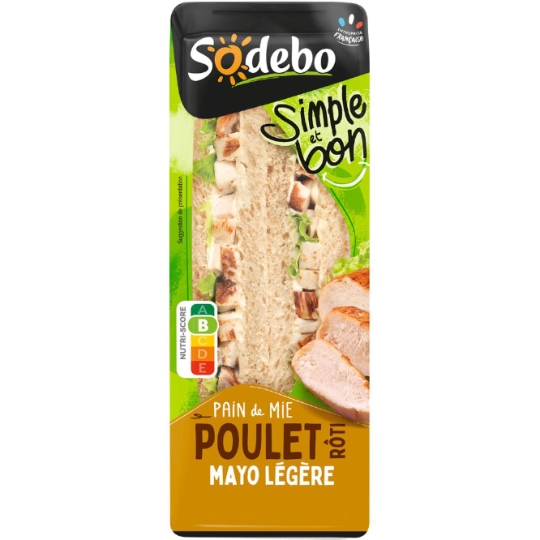Sandwich Club Poulet Rôti Mayo Légère SODEBO