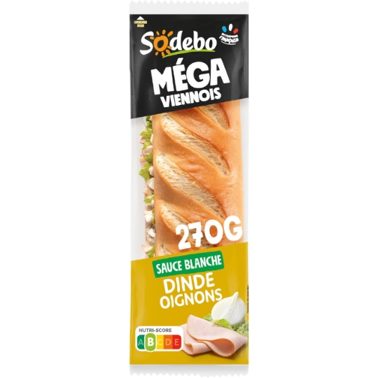 Sandwich Baguette Dinde Oignons Sauce Blanche SODEBO