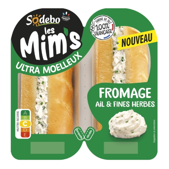 Sandwich au Fromage Onctueux et Nature Les Mim's SODEBO