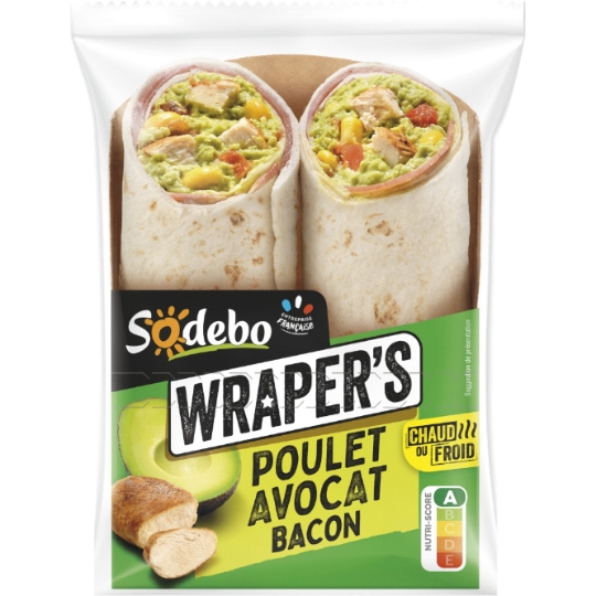 Sandwich Wrap Poulet Avocat Bacon SODEBO