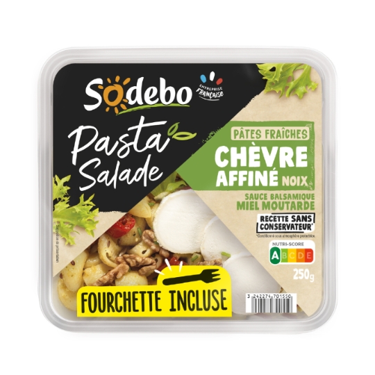 Pasta Salade Chèvre Affiné Noix et Sauce Balsamique SODEBO