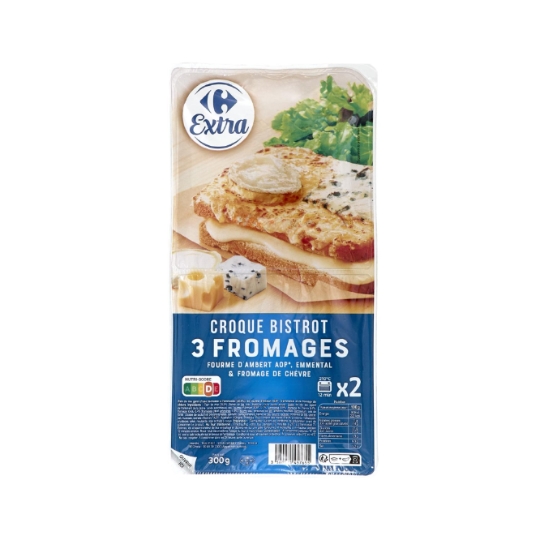 Croque Monsieur bistrot 3 fromages CARREFOUR EXTRA