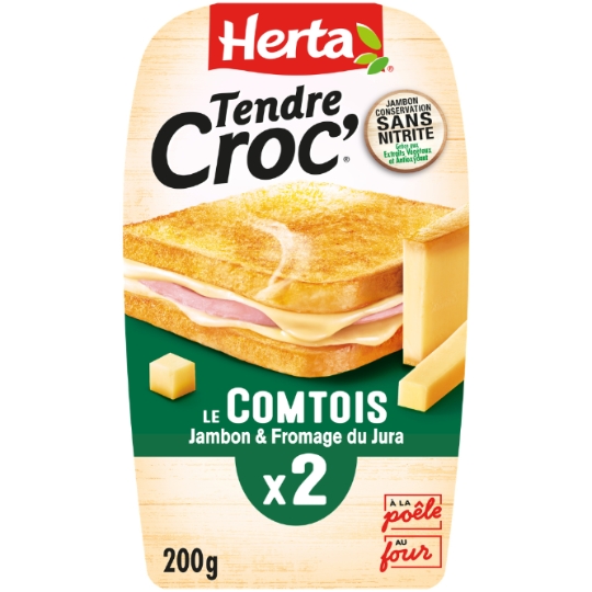 Croque-Monsieur Jambon Le Comtois Sans Nitrite - Tendre Croc' HERTA