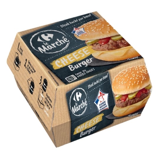Burger Cheese Pur Bœuf CARREFOUR LE MARCHE