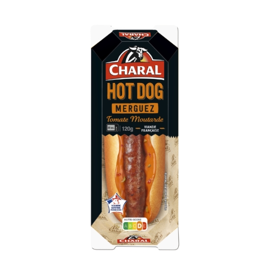 Hot Dog Merguez Tomate Moutarde CHARAL