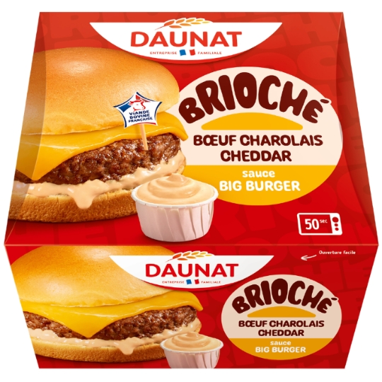 Burger Brioché Bœuf Charolais Cheddar Sauce Big Burger DAUNAT