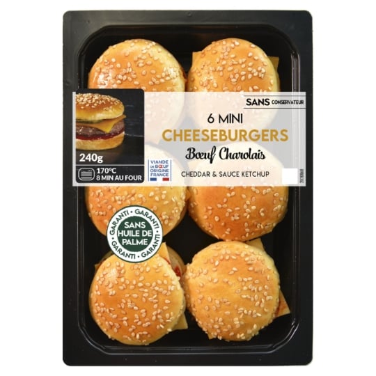 Mini Burgers Cheddar et Bœuf Charolais MIX BUFFET