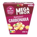 Plat cuisiné radiatori carbonara CARREFOUR BON APPETIT !