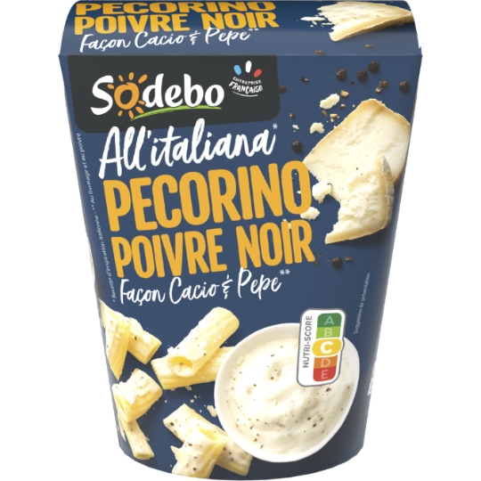 Box Rigatoni Pecorino Poivre Noir Cacio e Pepe SODEBO