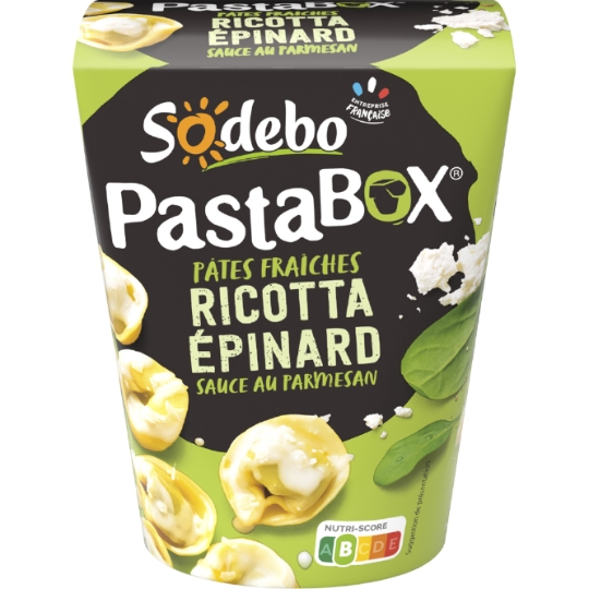 Box Tortellini ricotta épinards sauce parmesan SODEBO